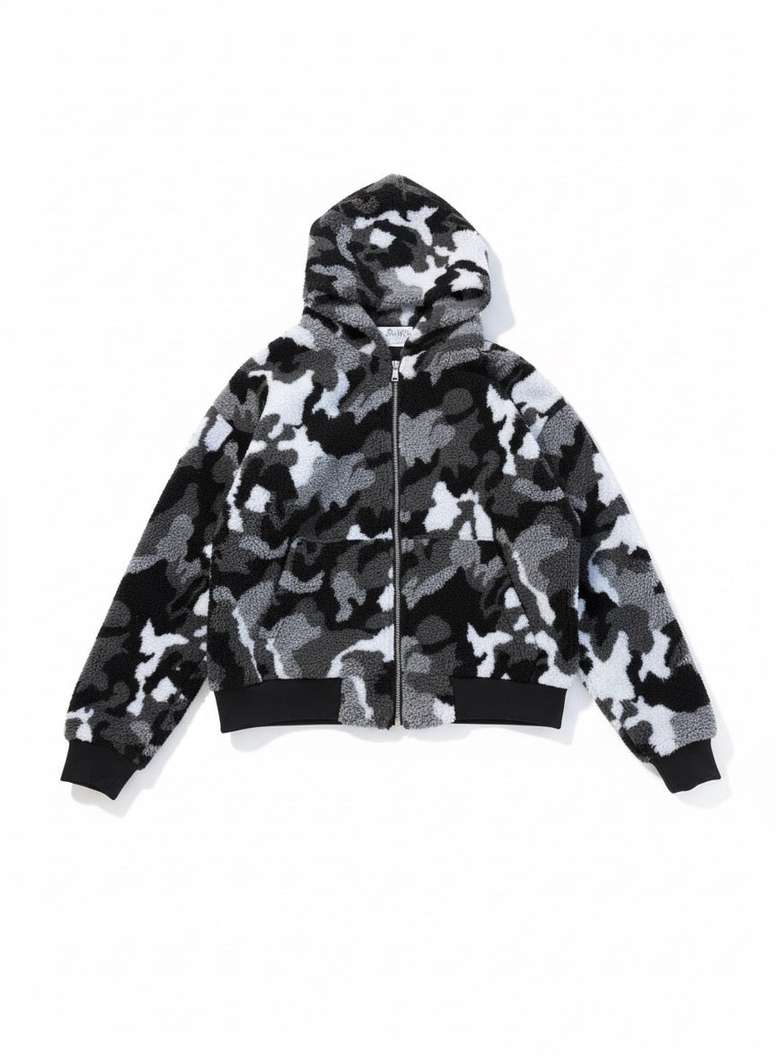 Camo ZipUp Sherpa Jacket