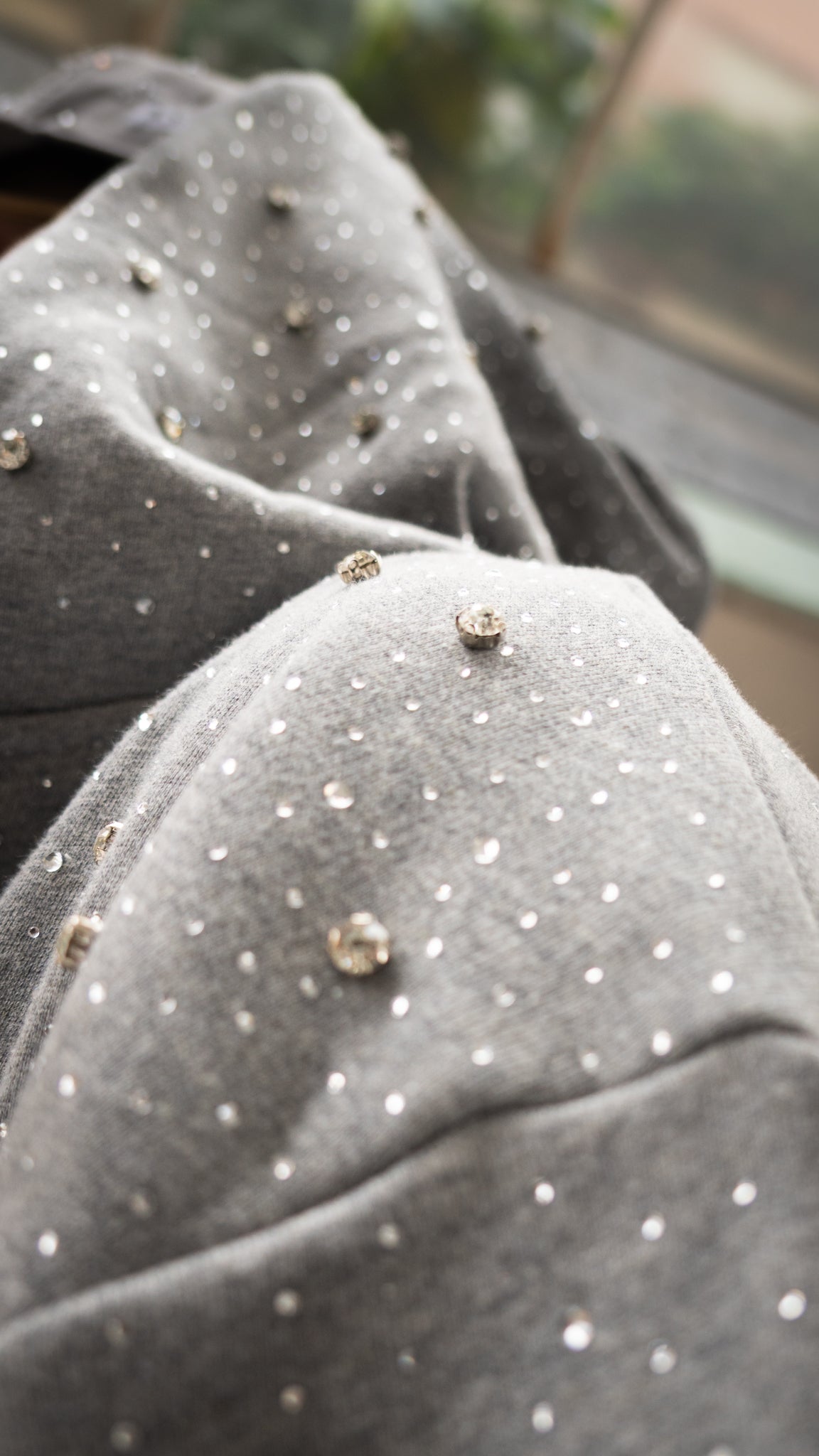 Diamond Hoodie Zip Grey