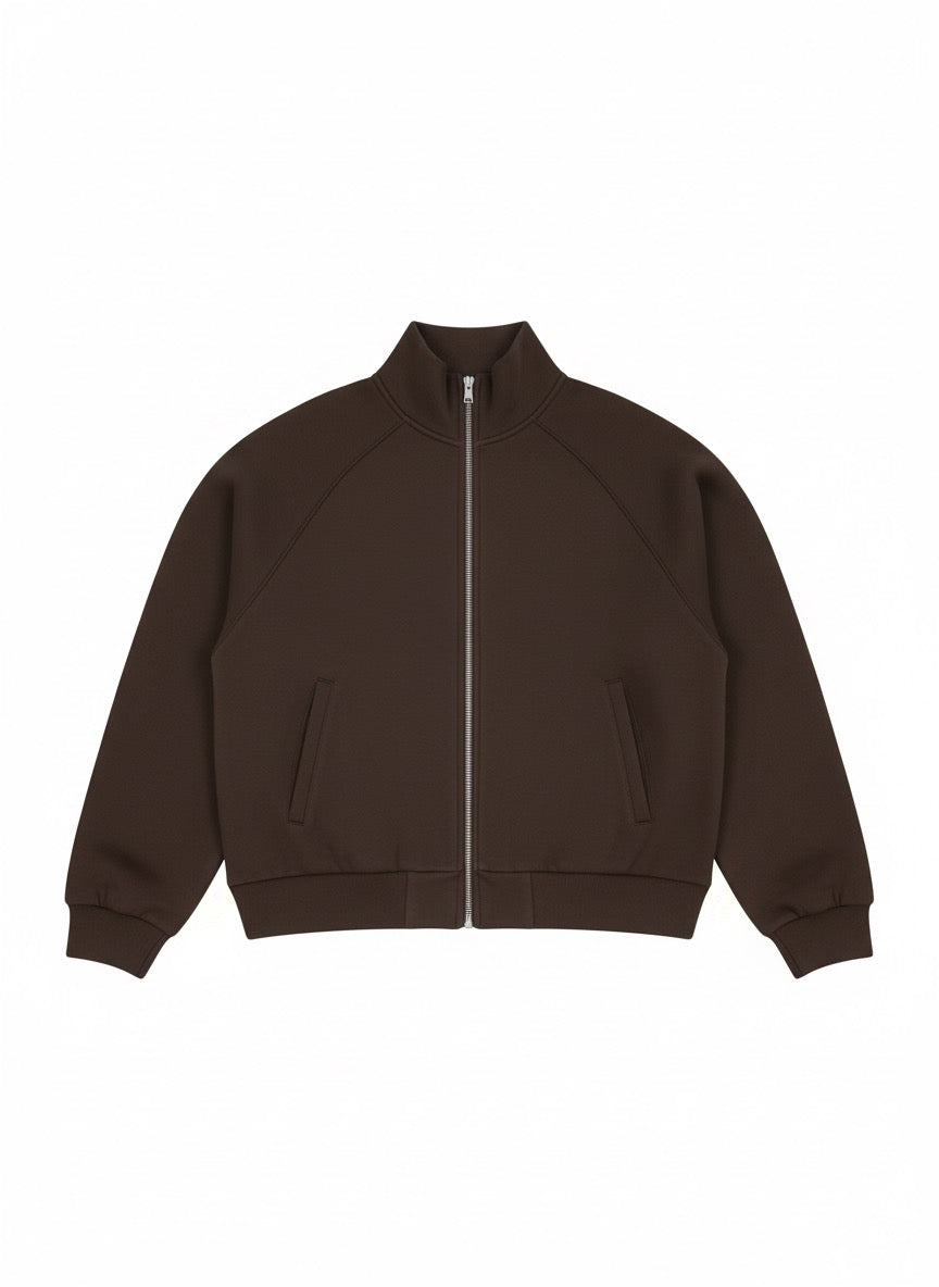 SWEATHOODIE Zip Mocha Brown