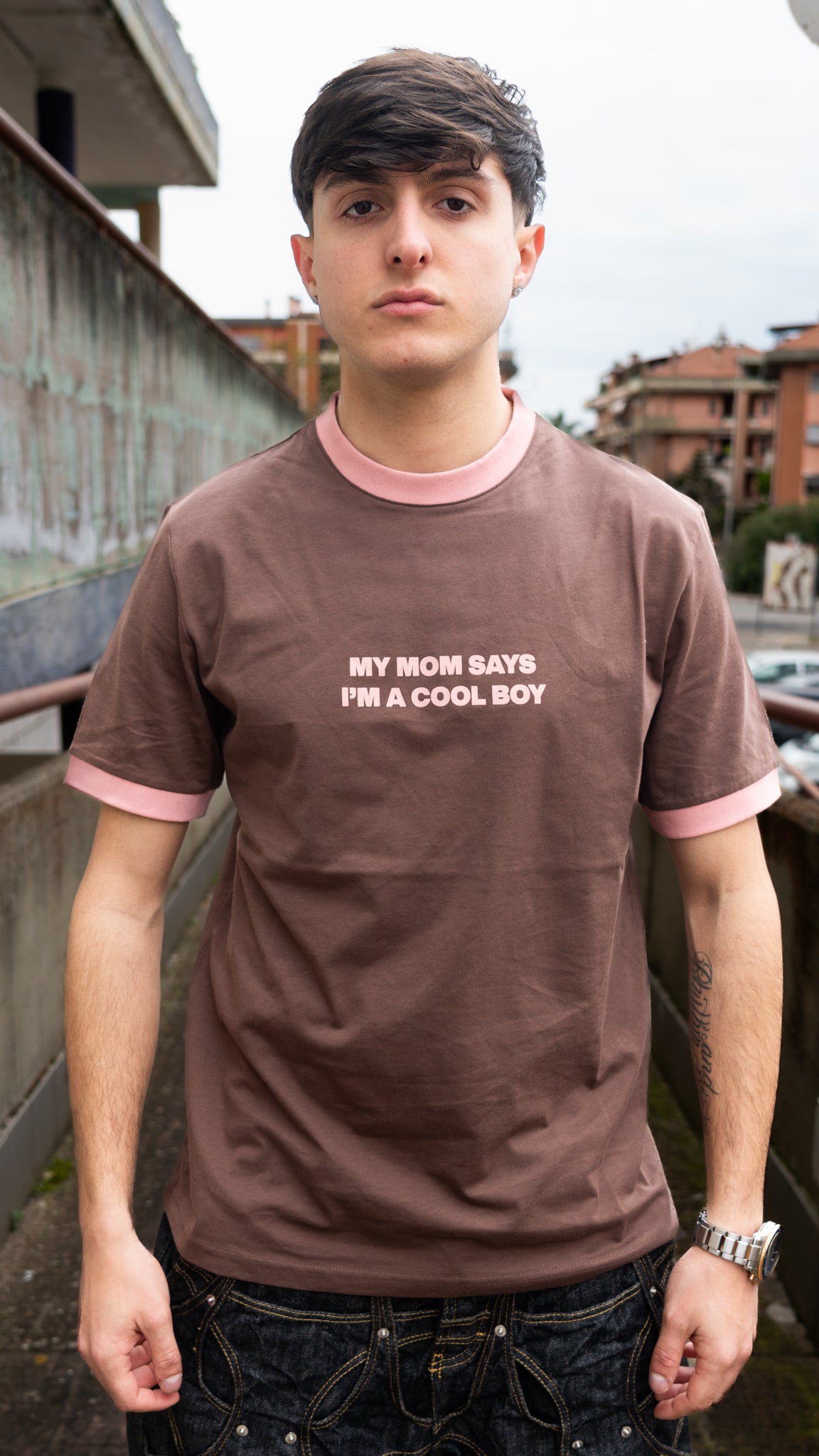Patch Tee Cool Boy Brown