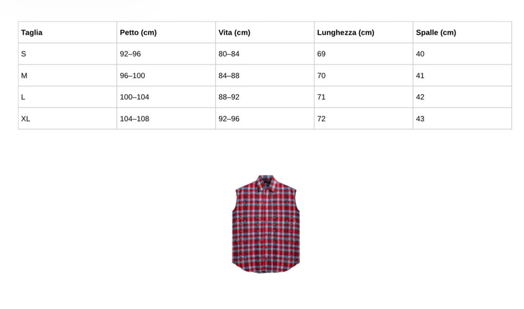 Crystal Vest Shirt Sky/Red