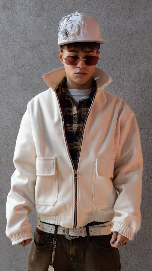 Aviator Wool Jacket Cream