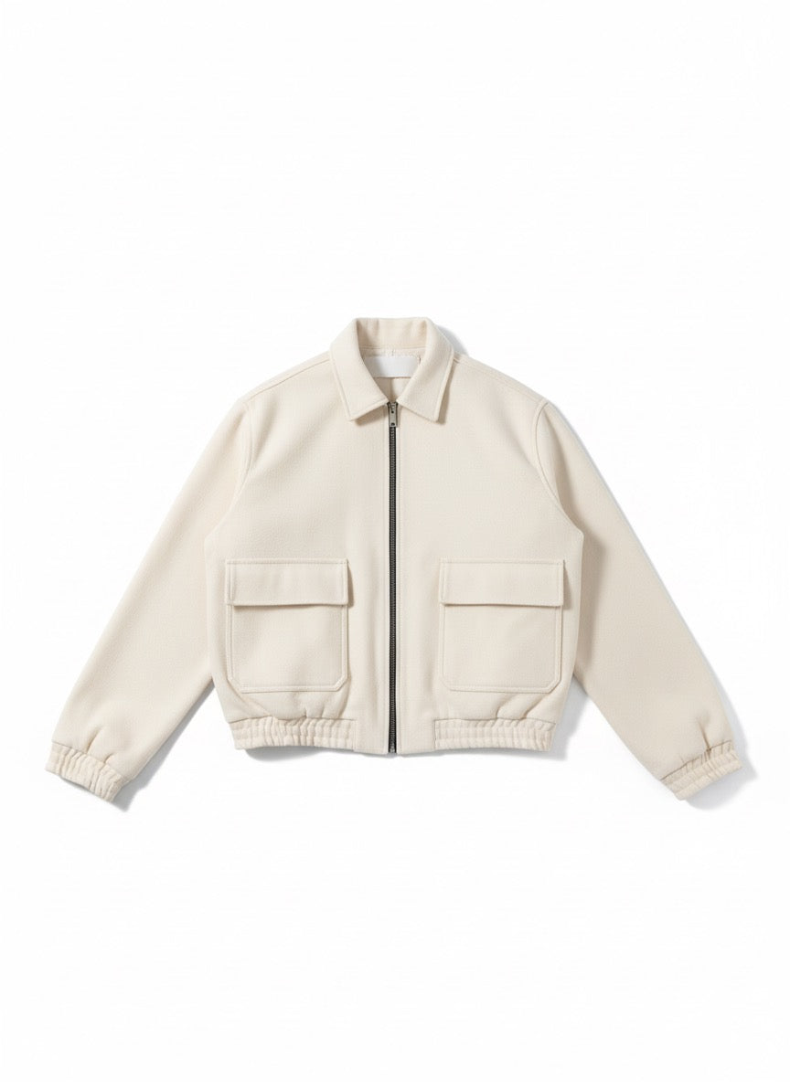 Aviator Wool Jacket Cream