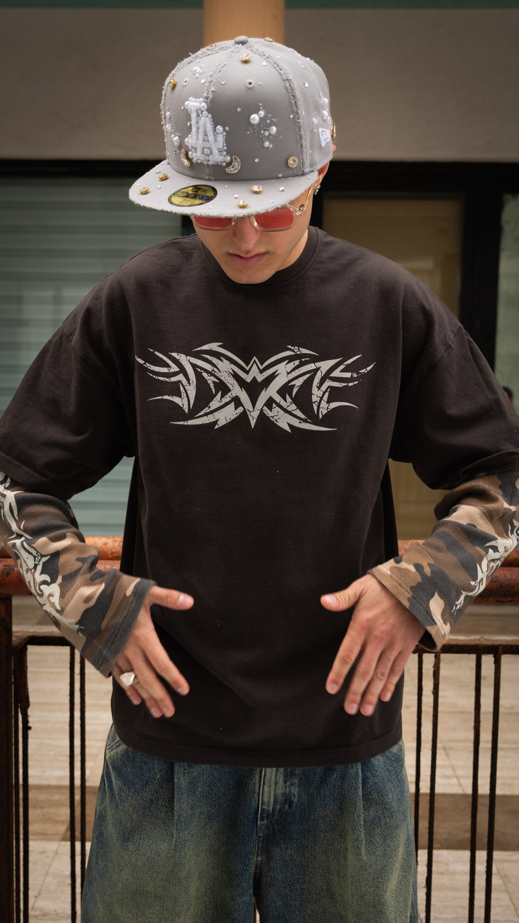 Double Longsleeve Waffle Camo