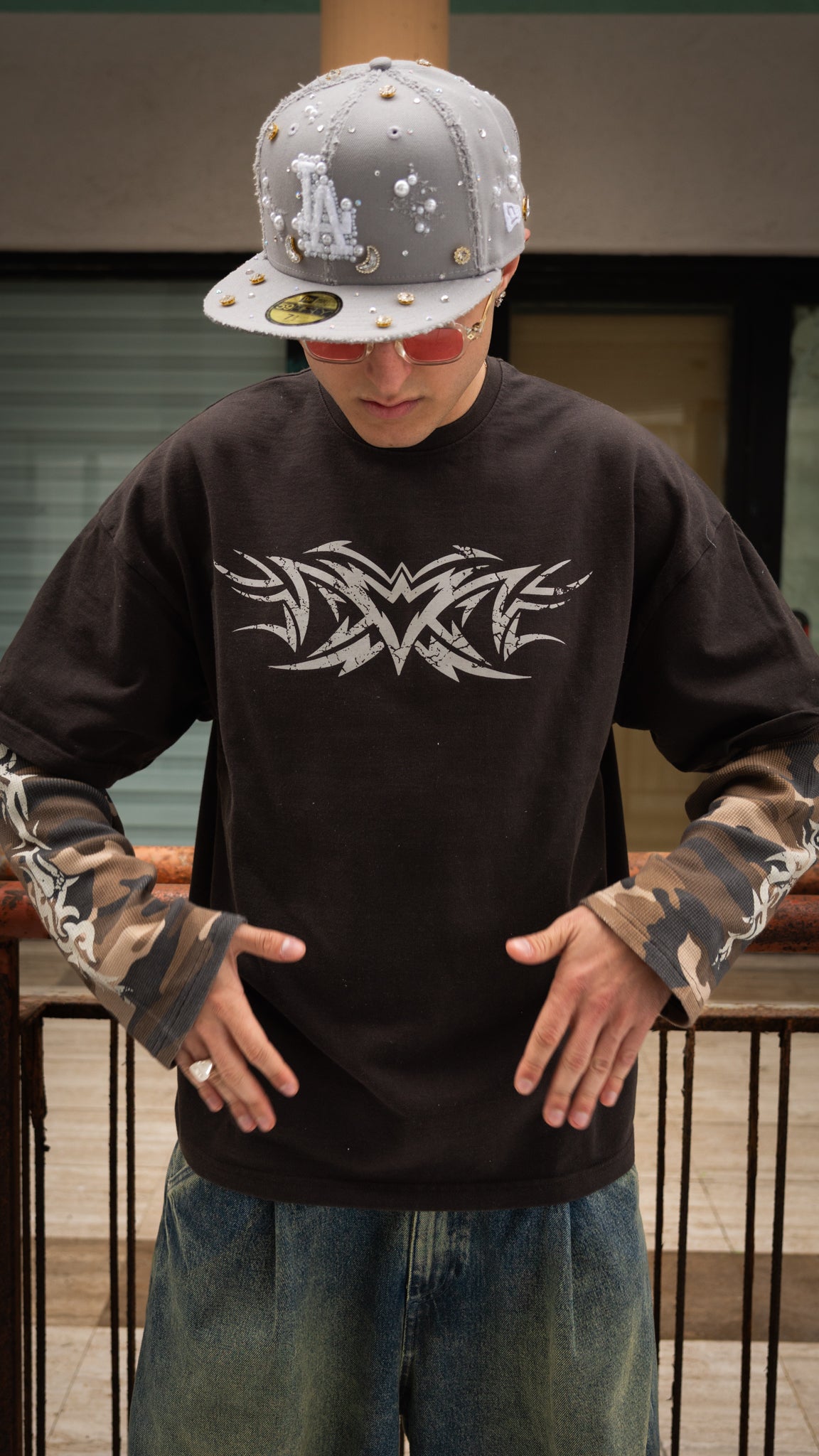 Double Longsleeve Waffle Camo