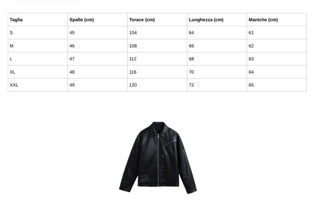 Rhude Leather Zip Jacket Black
