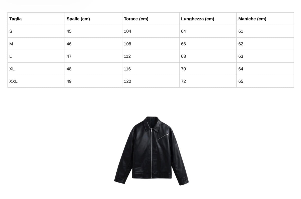 Rhude Leather Zip Jacket Black