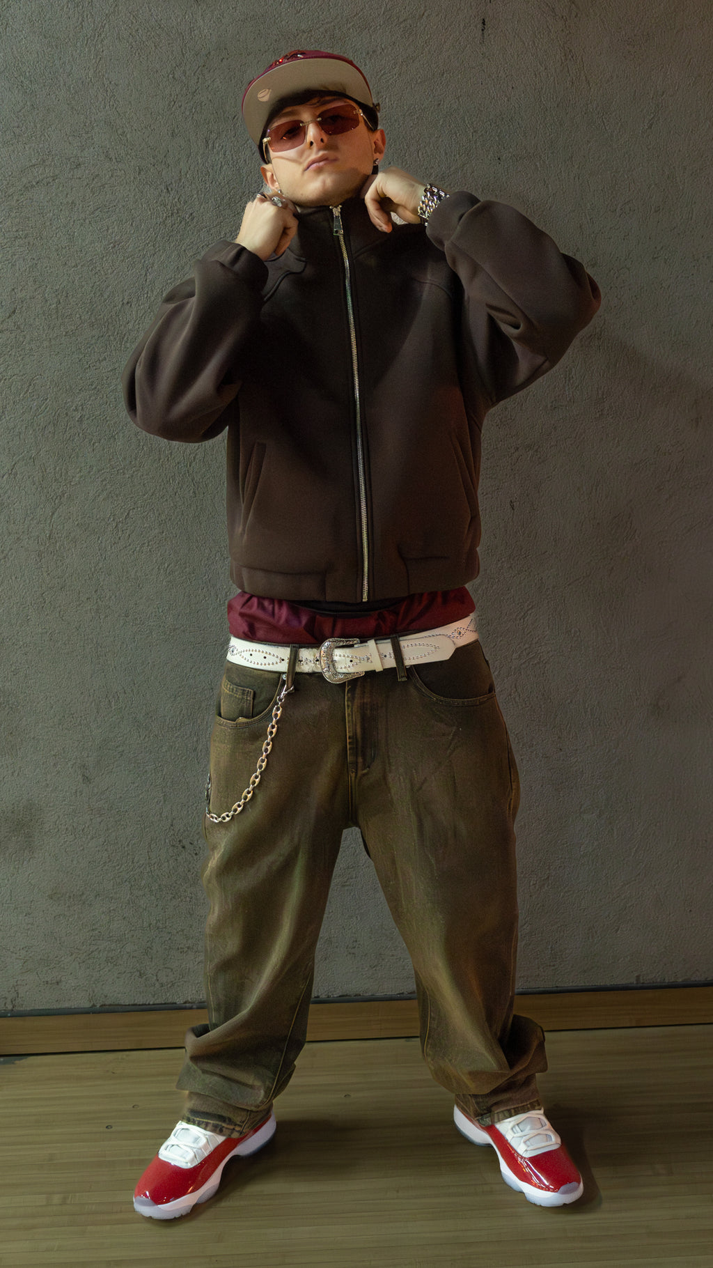 SWEATHOODIE Zip Mocha Brown