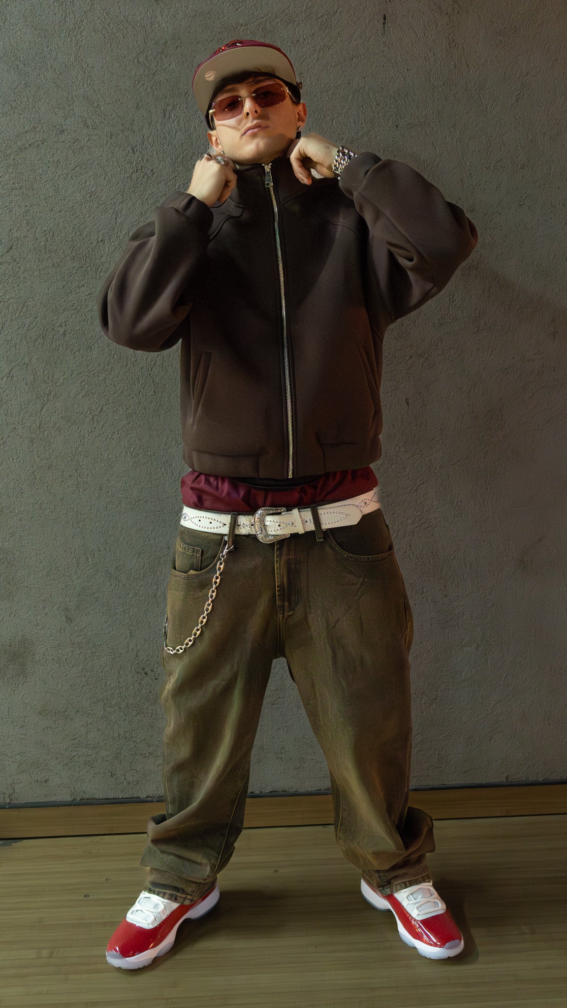 SWEATHOODIE Zip Mocha Brown