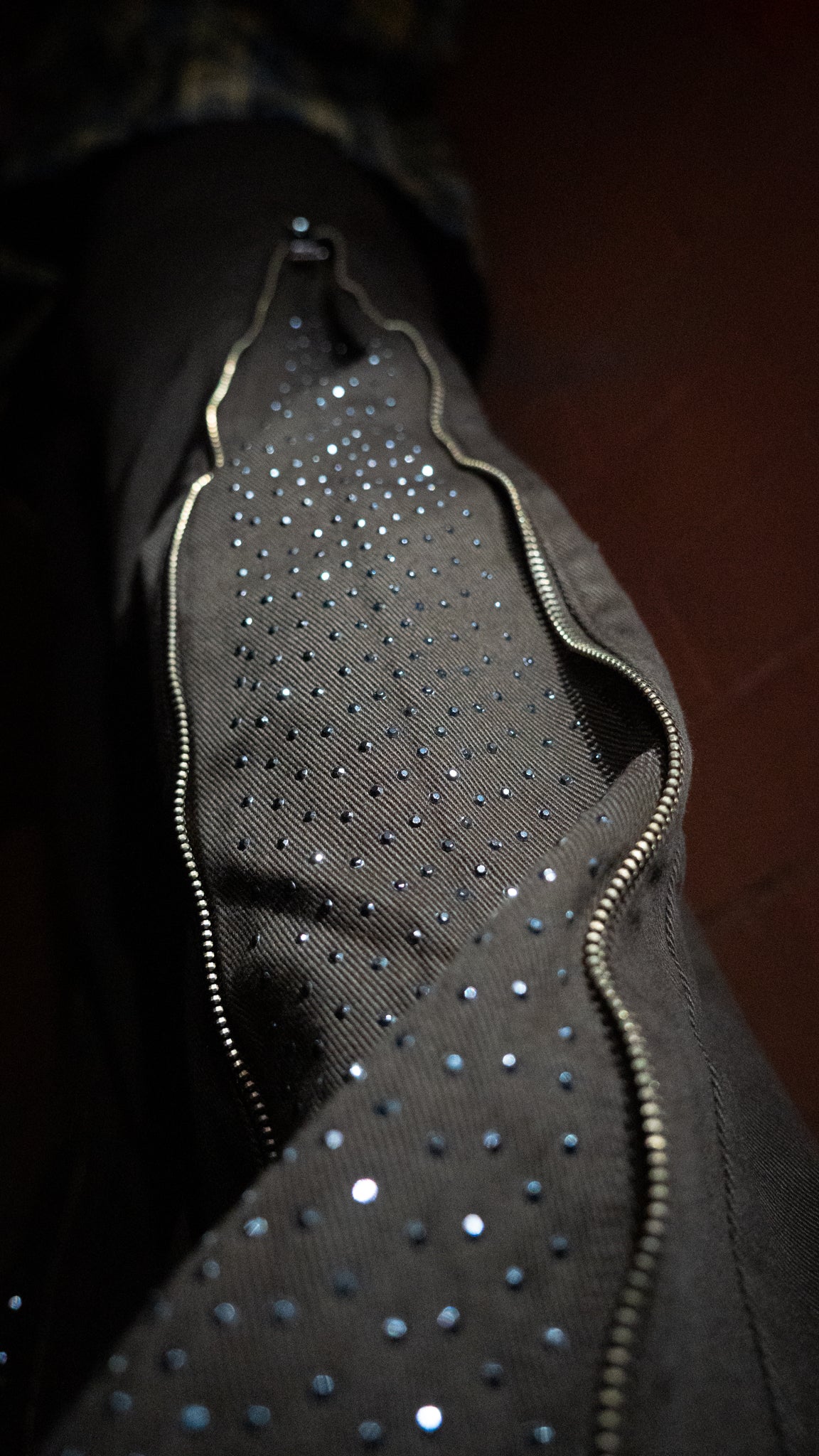 Flared Diamond Zip Brown