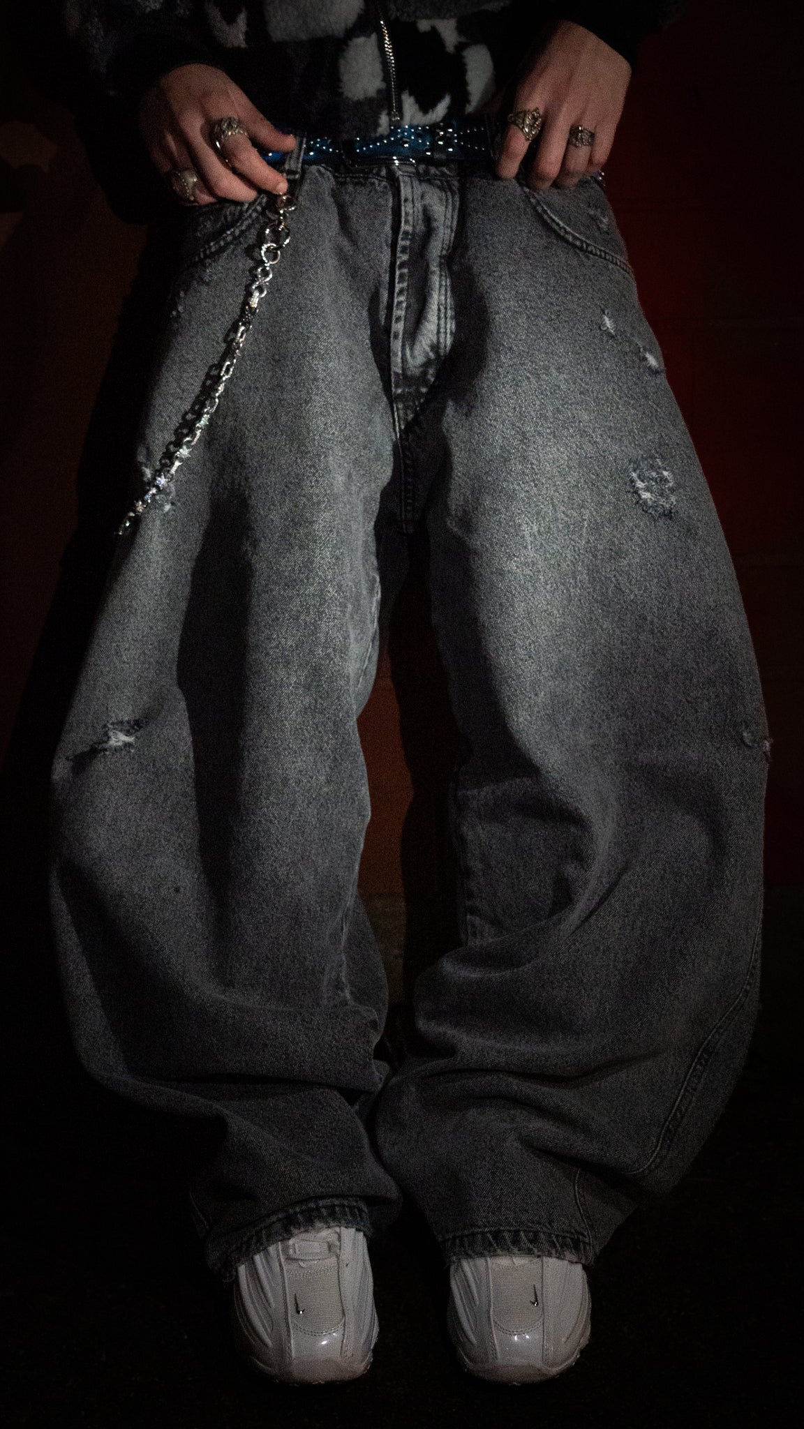 Denim Washed Destroy Grey