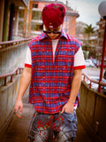 Crystal Vest Shirt Red/Blue