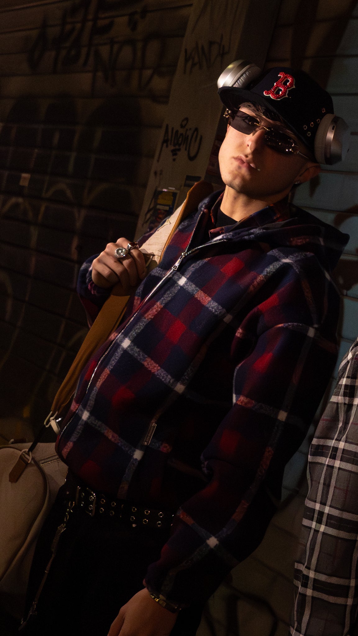 Puffy Wool Jacket Red/Blue