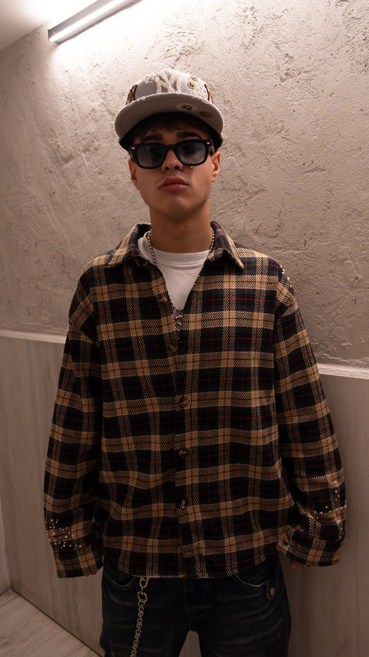 Flanella Shirt Pearl Yellow/Black 2.0