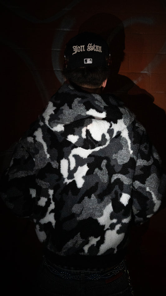 Camo ZipUp Sherpa Jacket