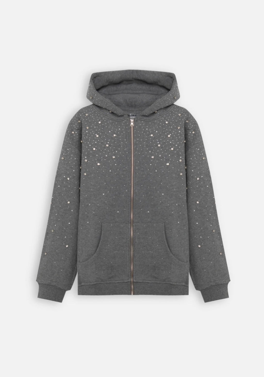 Diamond Hoodie Zip Grey