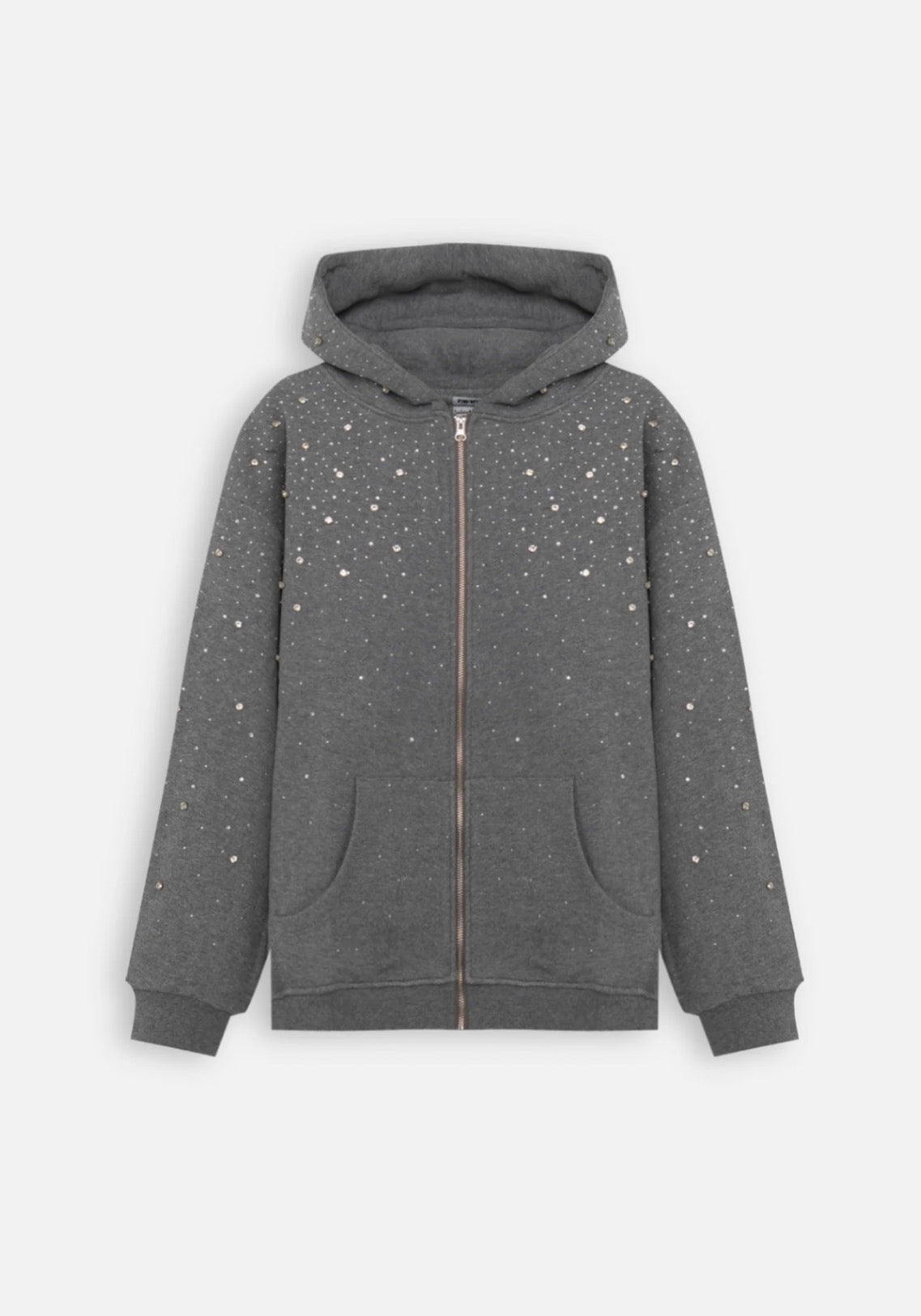 Diamond Hoodie Zip Grey