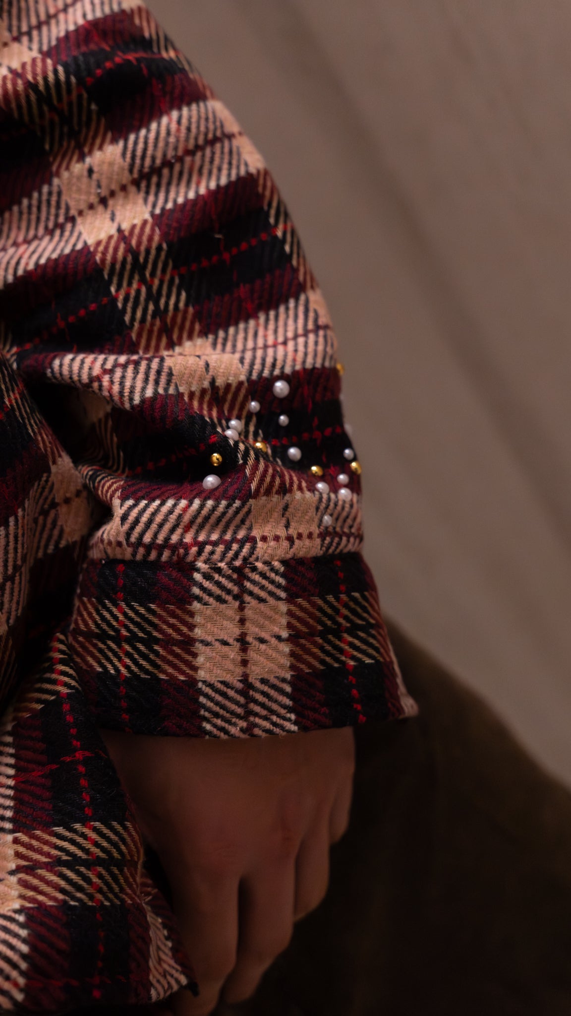 Flanella Shirt Pearl Red/Black 2.0