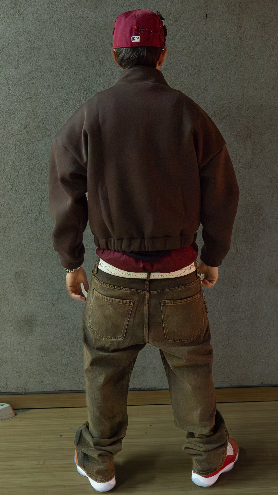 SWEATHOODIE Zip Mocha Brown