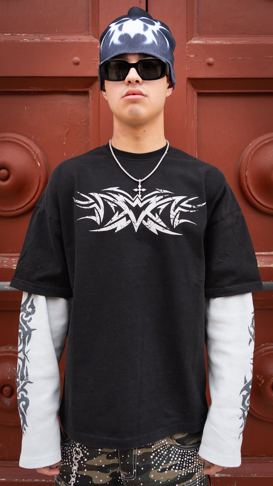 Double Longlsleeve Waffle Black