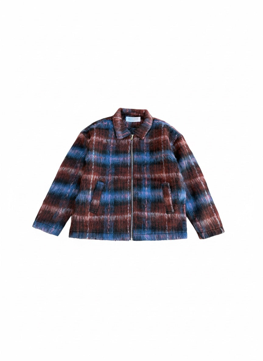 Sherpa Flanella Zip Jacket Red/Blue