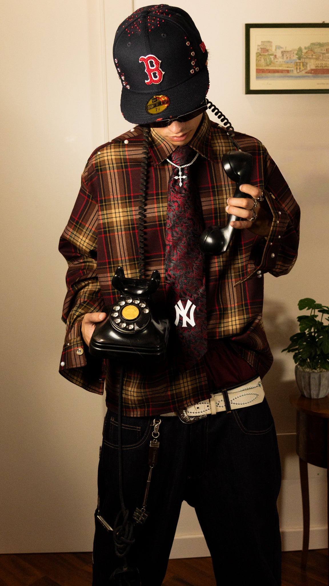 FLANELLA STAR SHIRT BORDEAUX