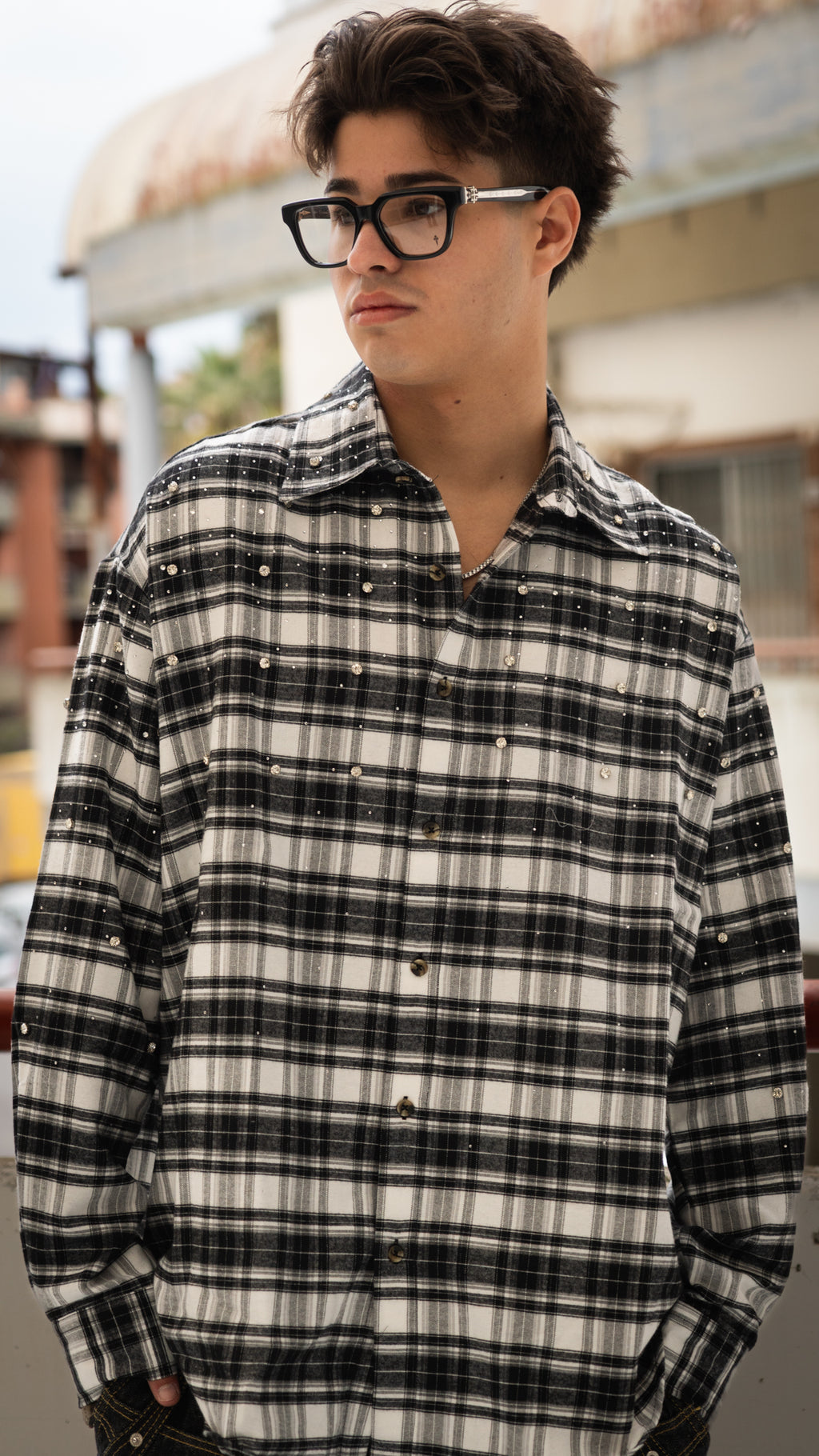 Rhude Flanella Stone Black/White