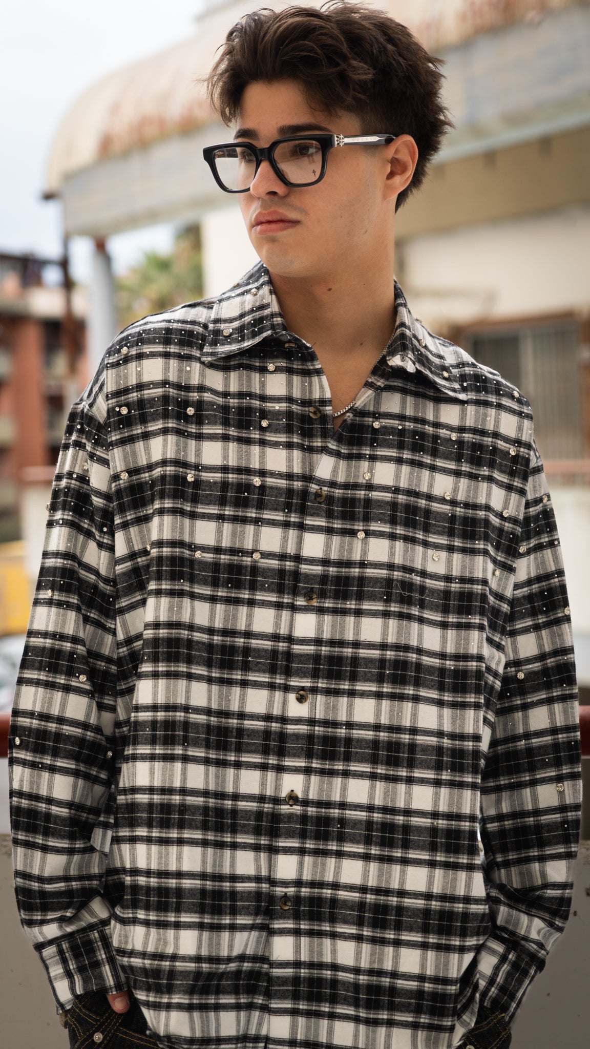 Rhude Flanella Stone Black/White