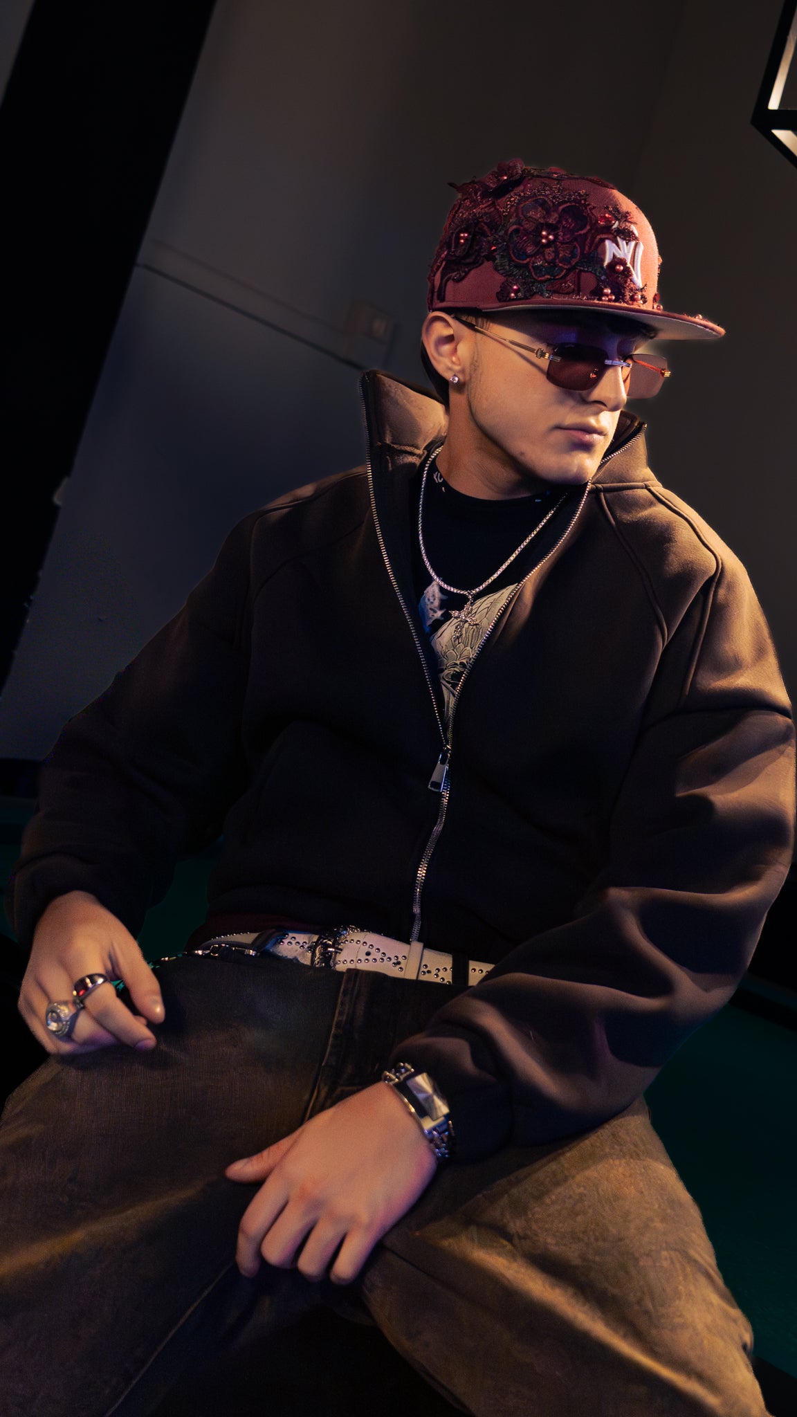 SWEATHOODIE Zip Mocha Brown