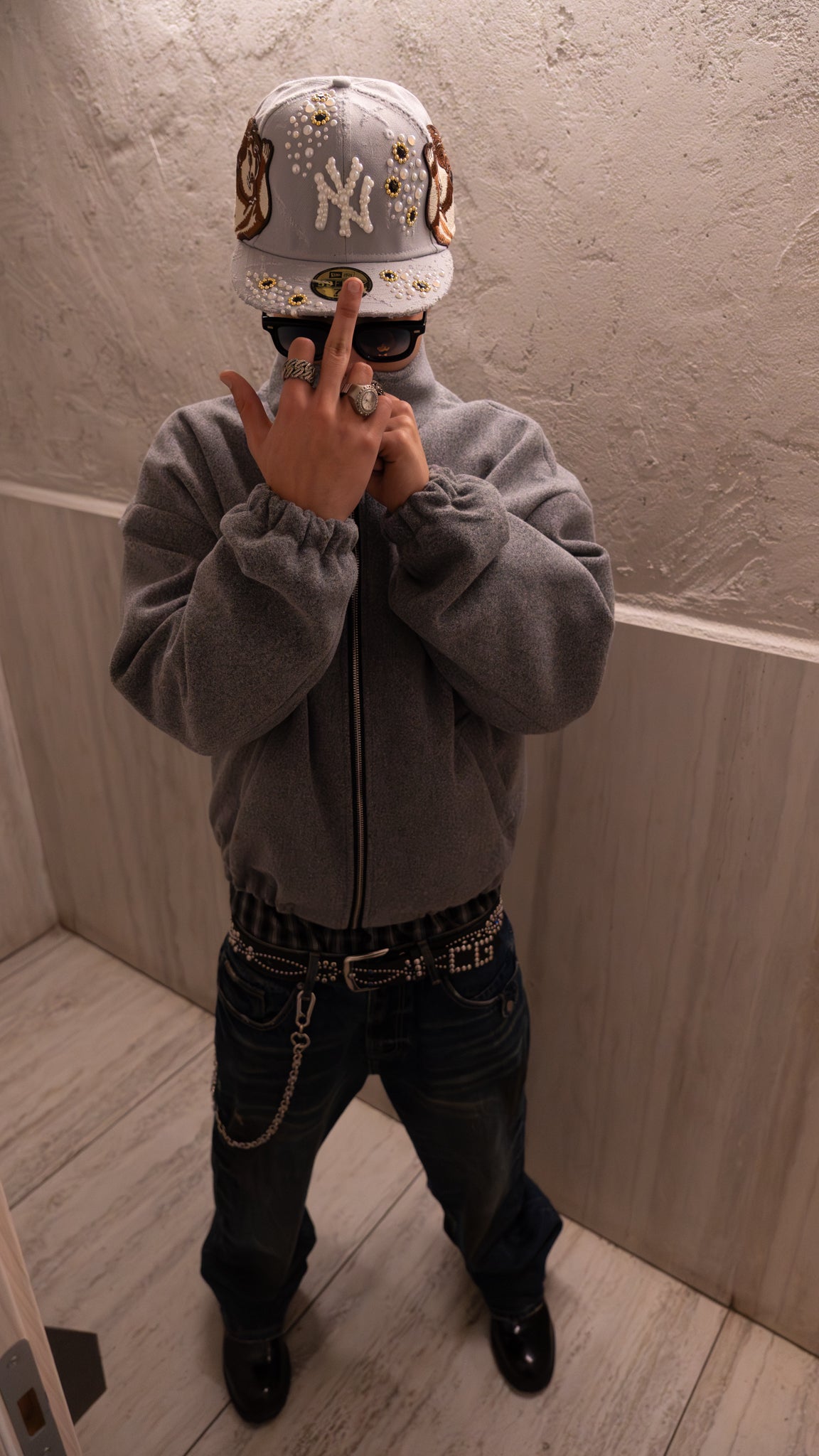 Bomber Wool Jacket Grey