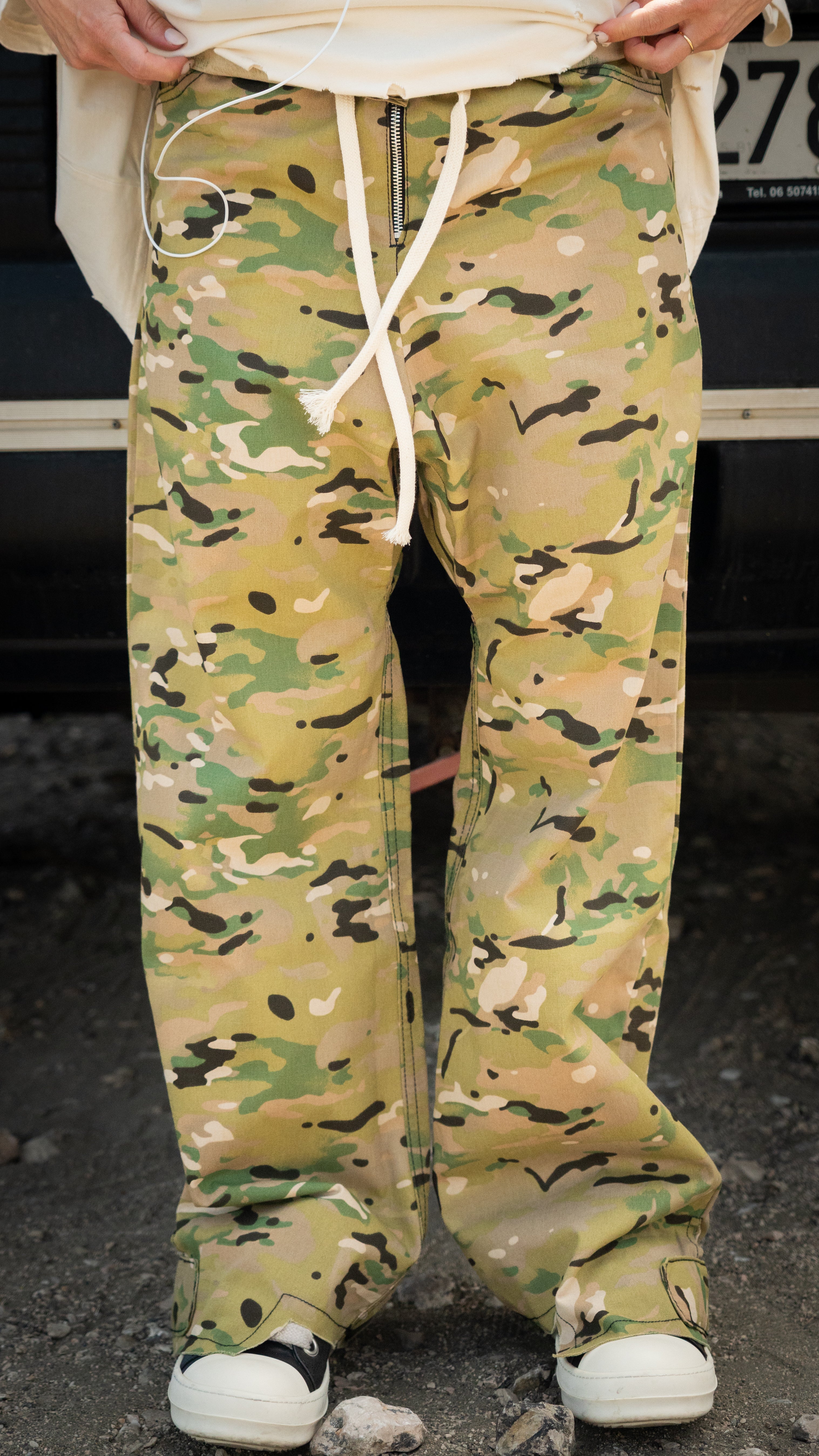 ZIP PANT CAMO GREEN