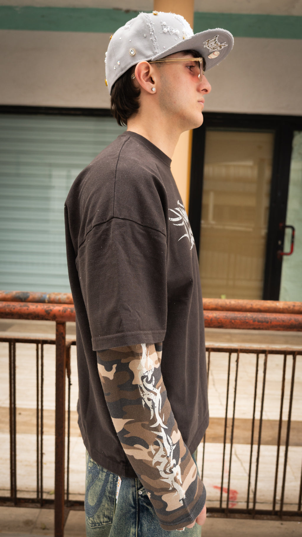 Double Longsleeve Waffle Camo