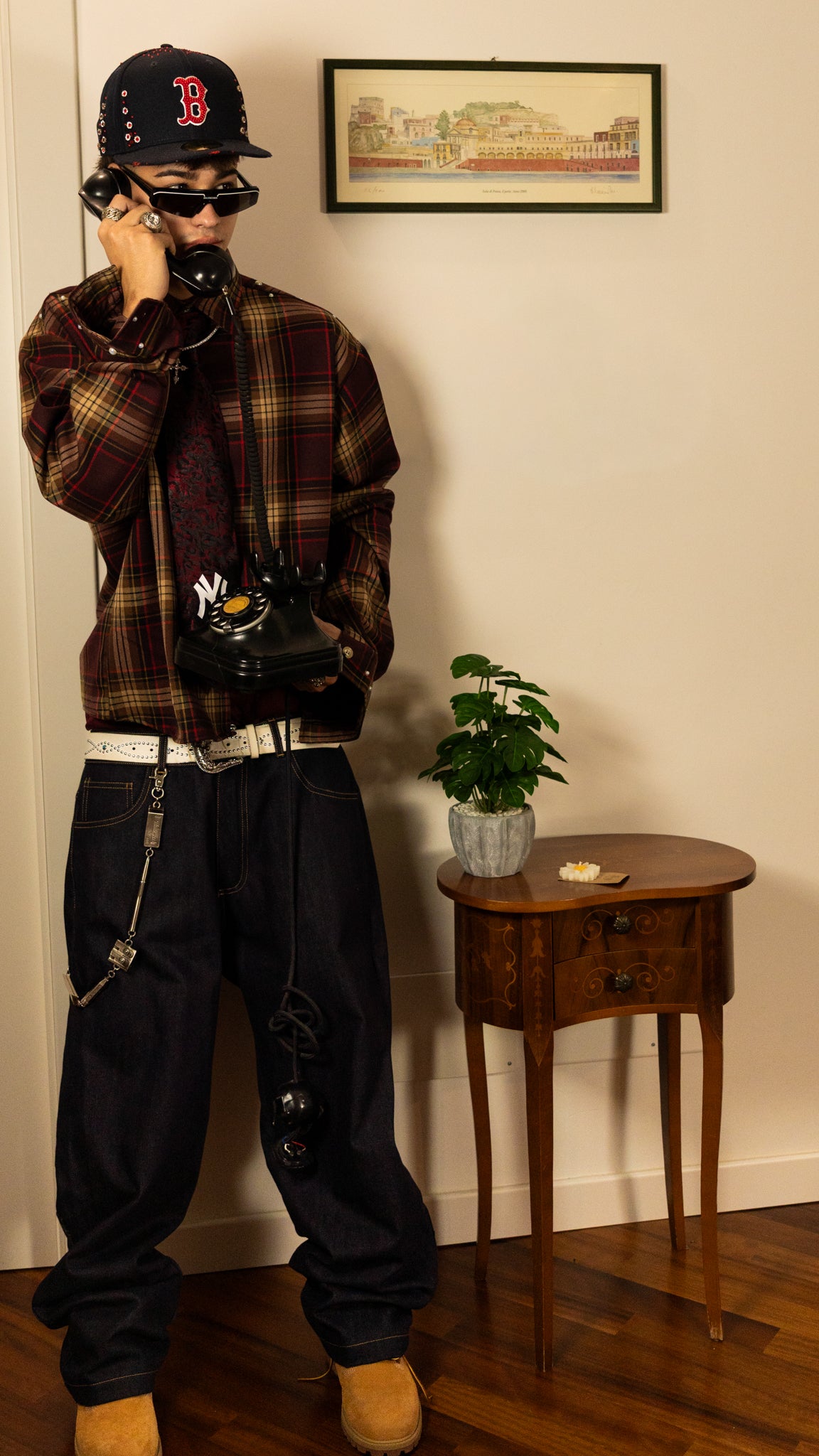 FLANELLA STAR SHIRT BORDEAUX