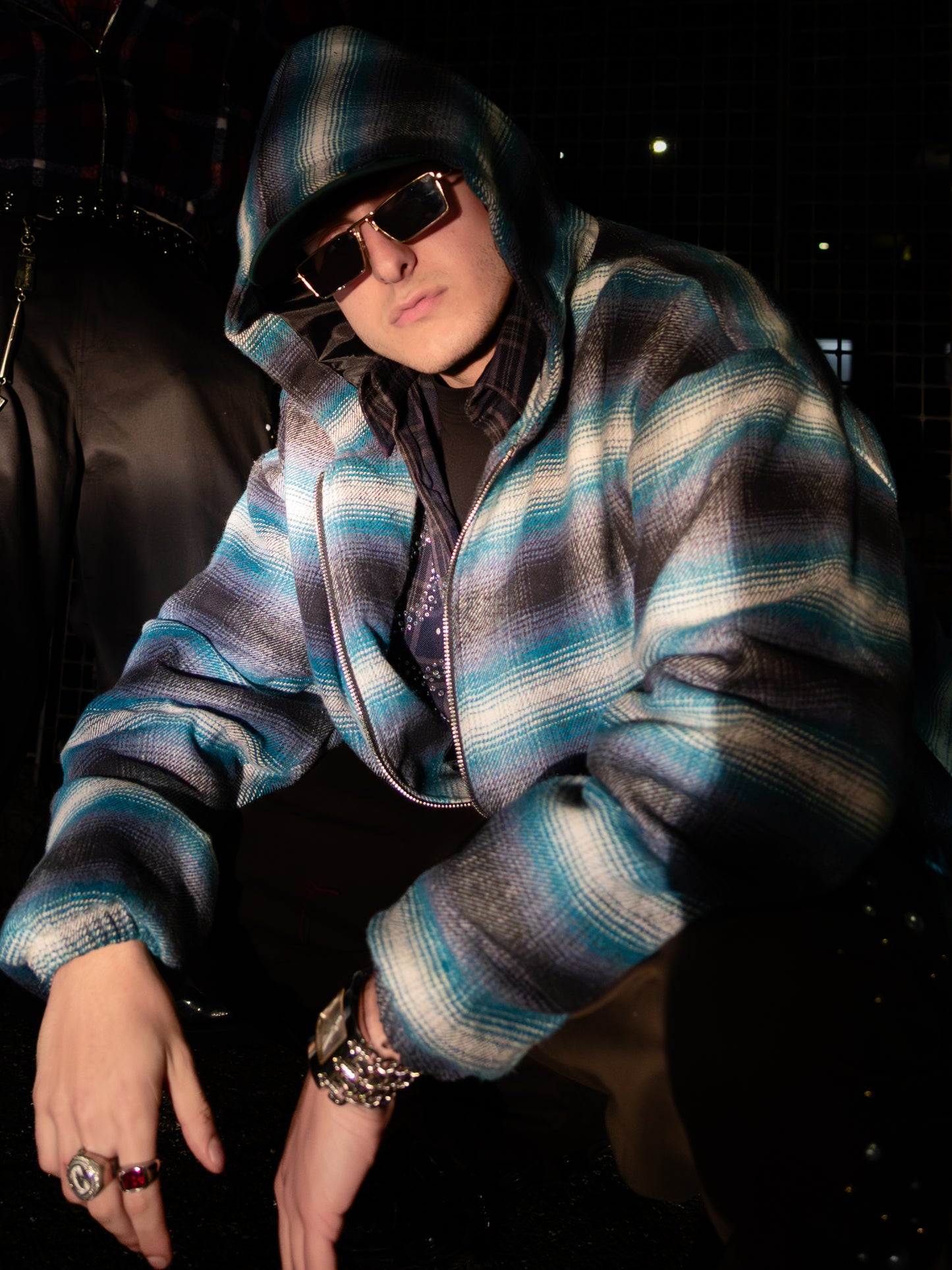 Puffy Wool Hoodie Sky Blue