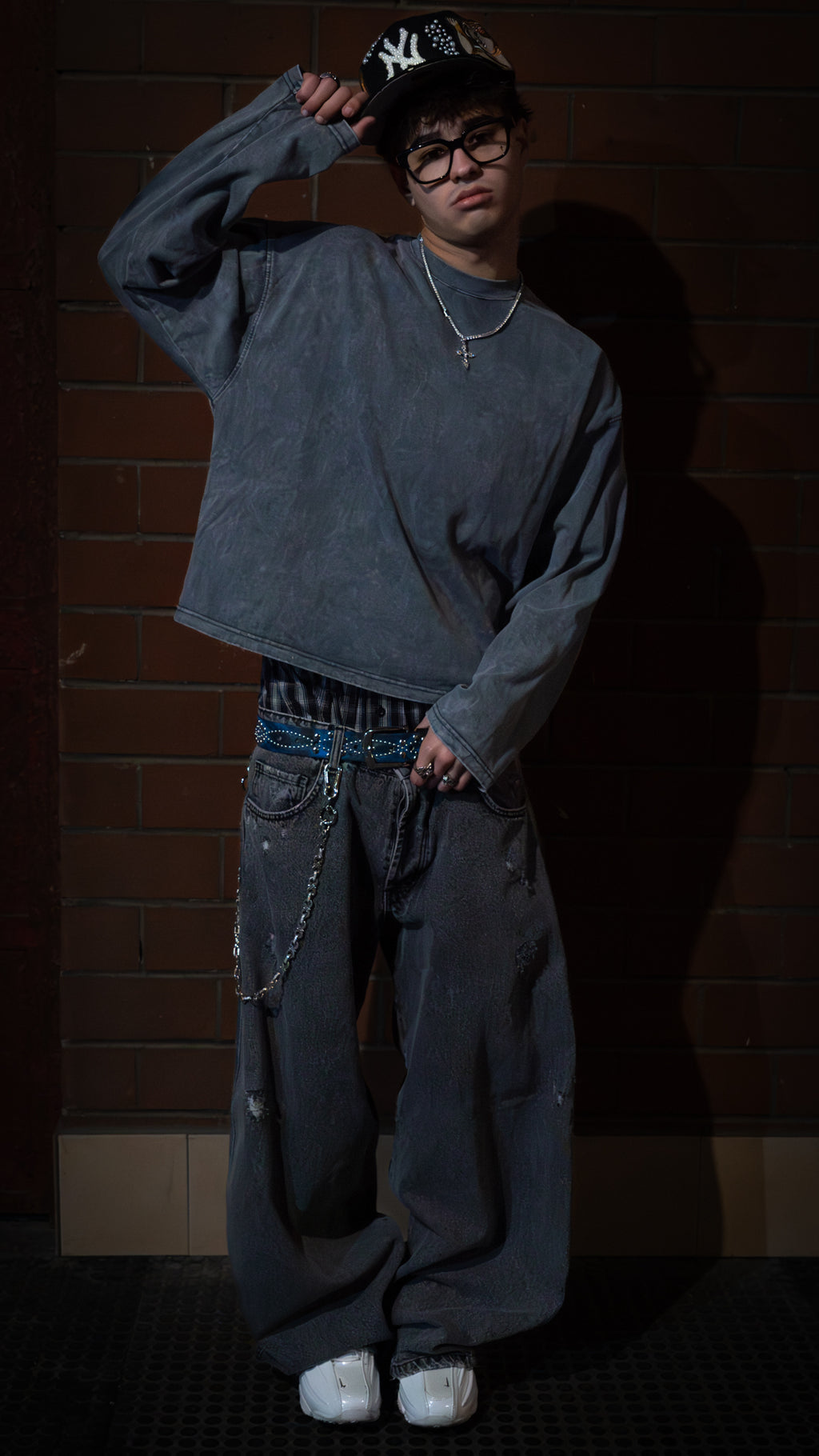 Denim Washed Destroy Grey