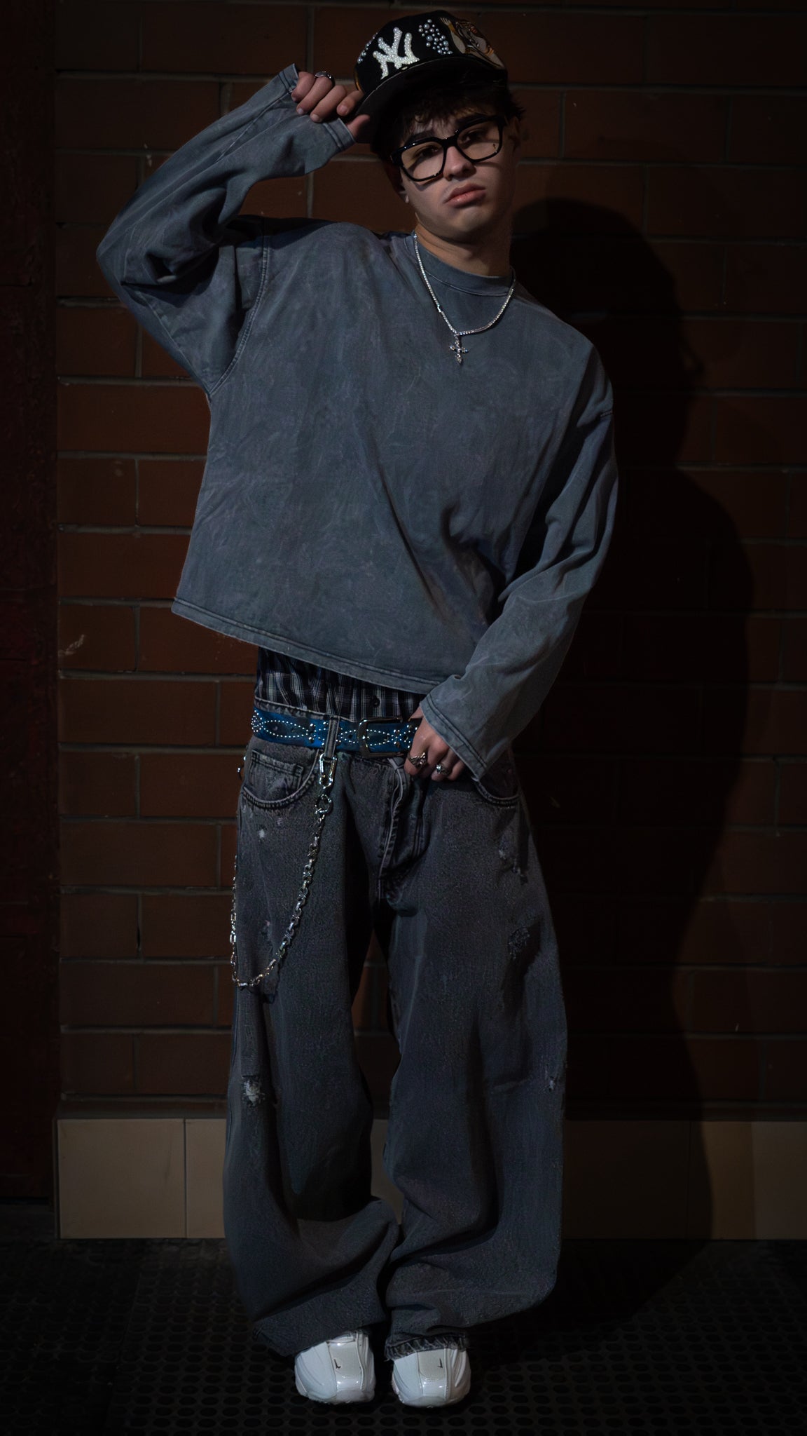 Denim Washed Destroy Grey