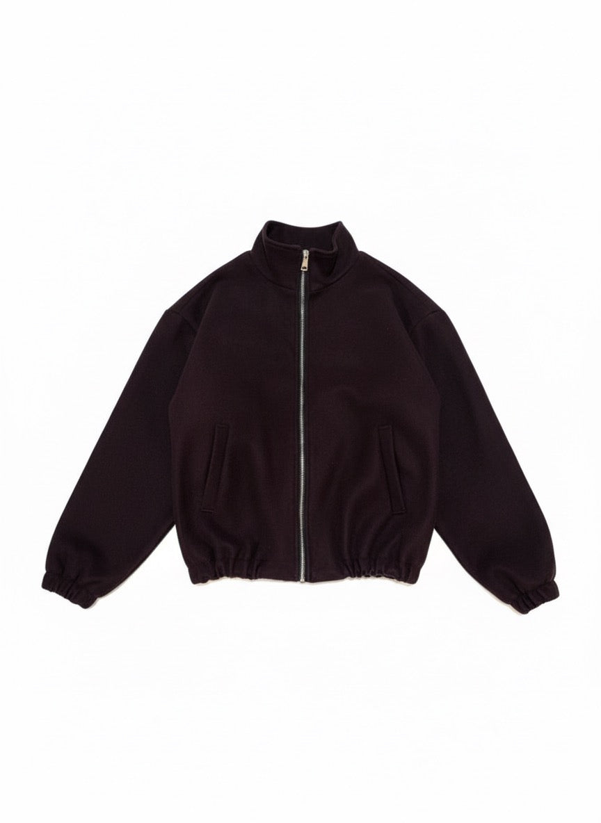 Bomber Wool Jacket Bordeaux