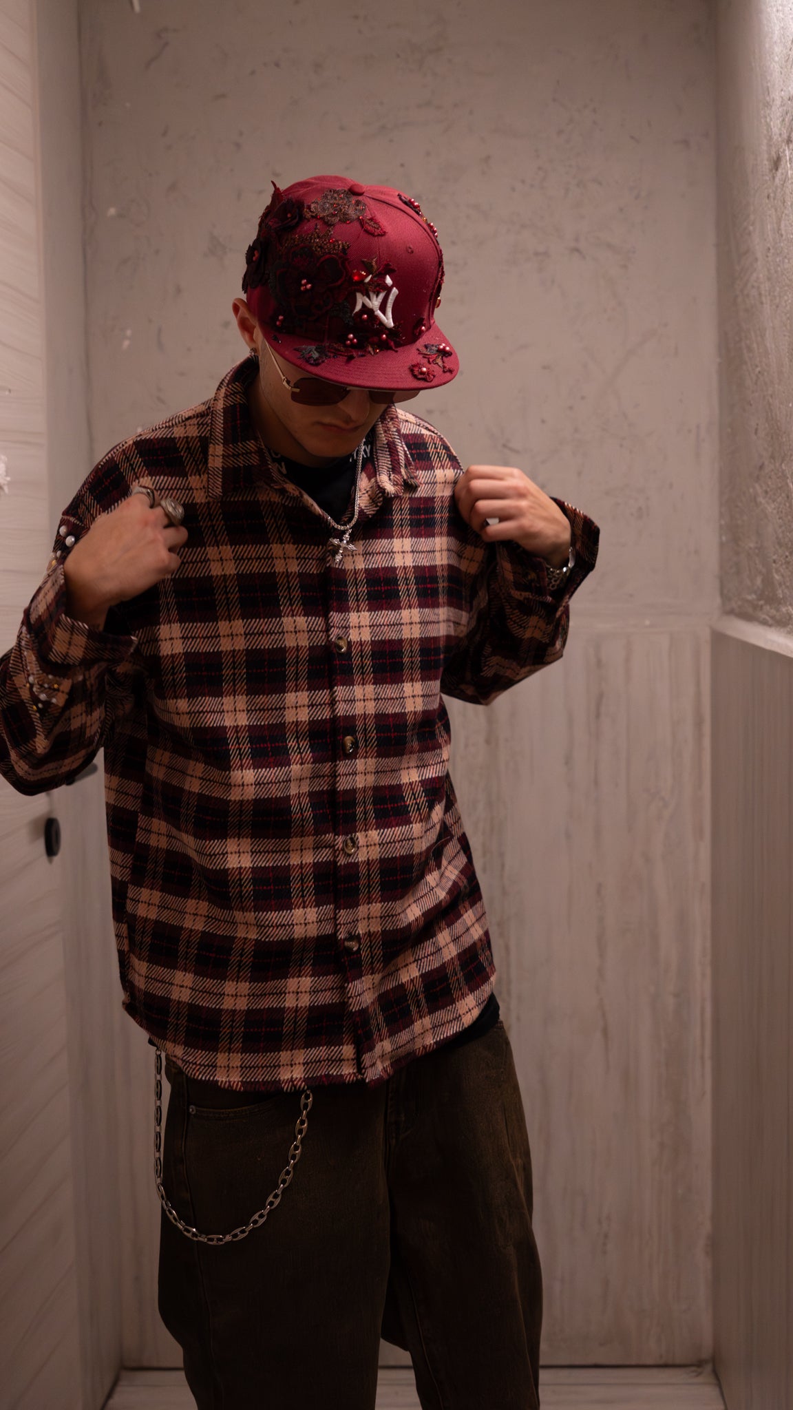 Flanella Shirt Pearl Red/Black 2.0