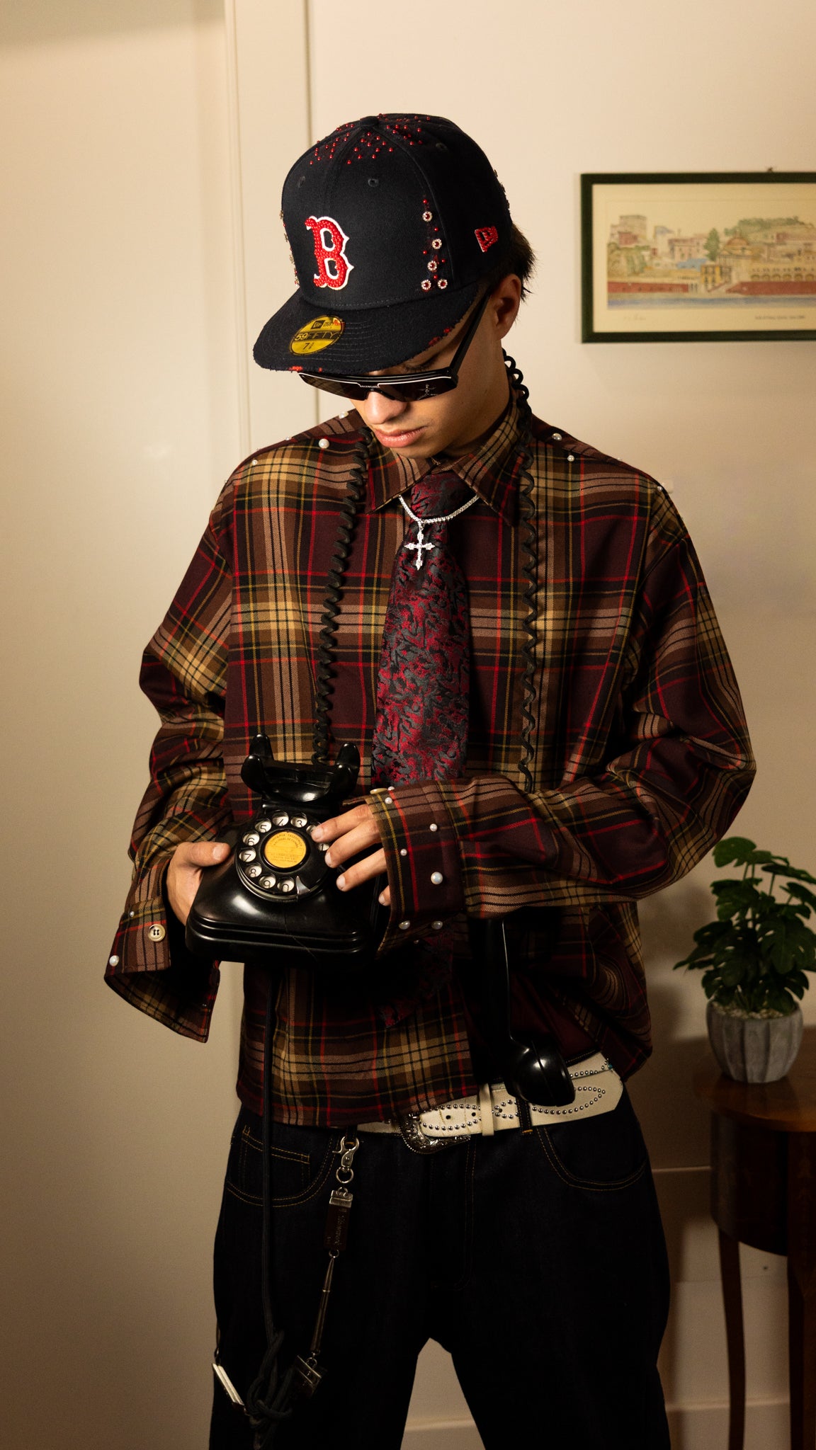 FLANELLA STAR SHIRT BORDEAUX