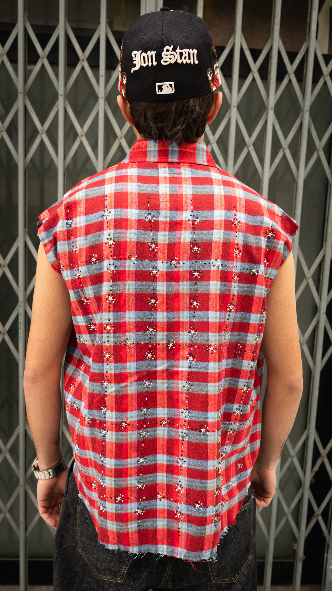 Crystal Vest Shirt Sky/Red