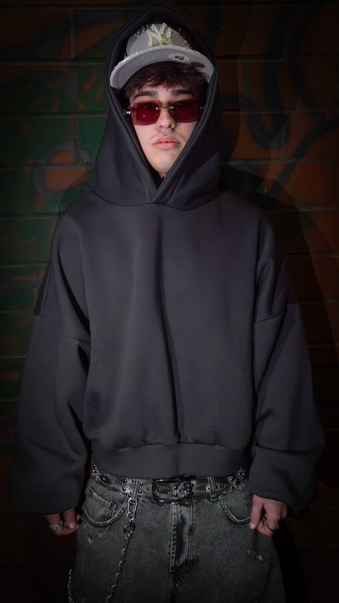 Hoodie Kanye Grey Boxy