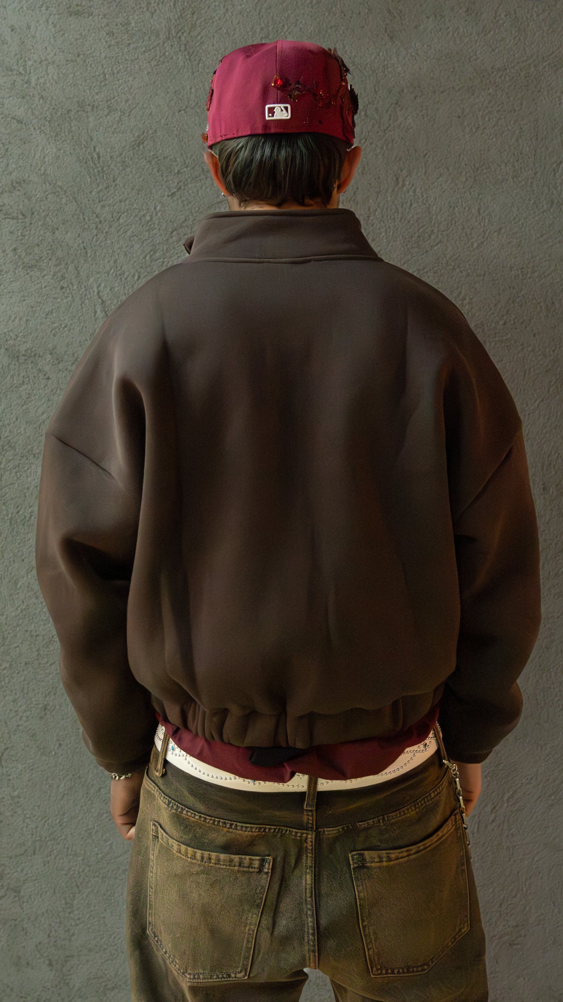 SWEATHOODIE Zip Mocha Brown