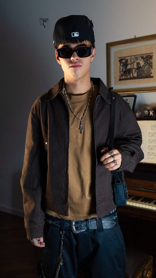 CROWN BOMBER BROWN JACKET